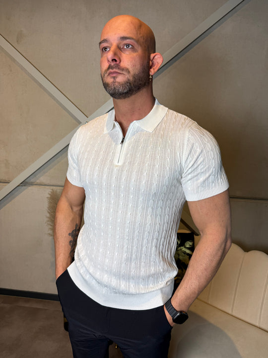 Refined Zip Polo Knit