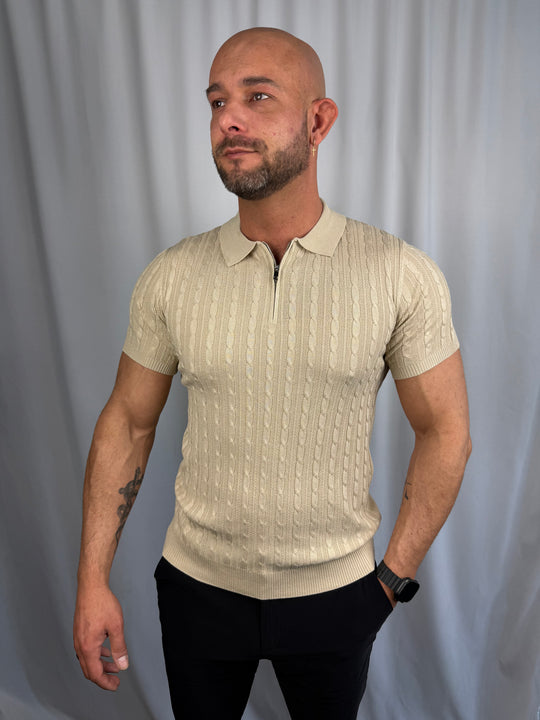 Refined Zip Polo Knit