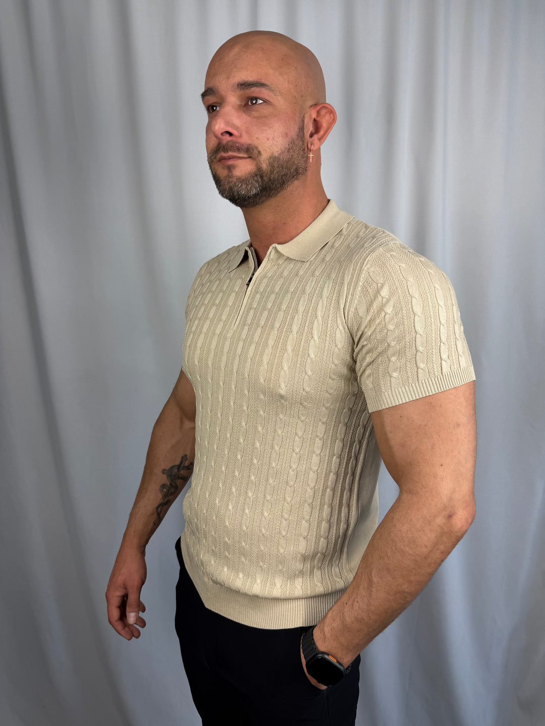 Refined Zip Polo Knit