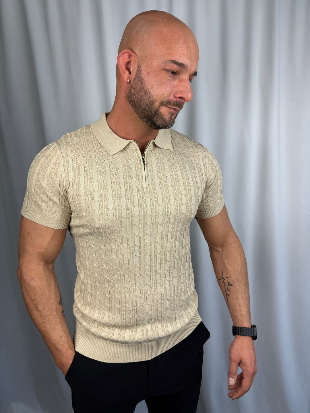 Refined Zip Polo Knit