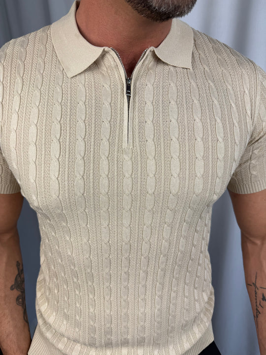 Refined Zip Polo Knit
