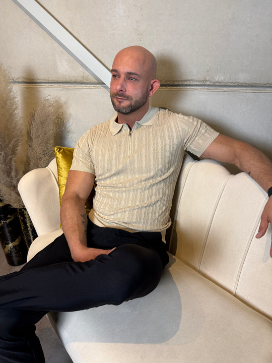 Refined Zip Polo Knit
