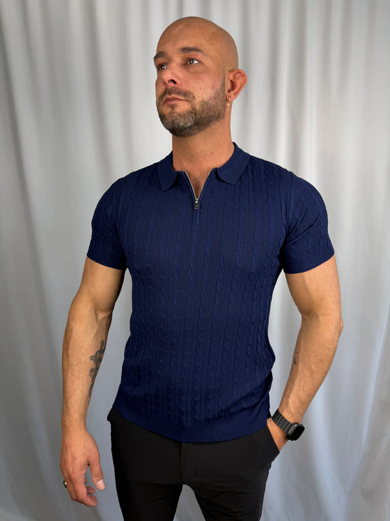 Refined Zip Polo Knit