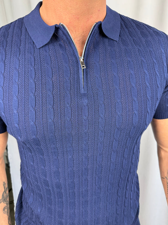 Refined Zip Polo Knit