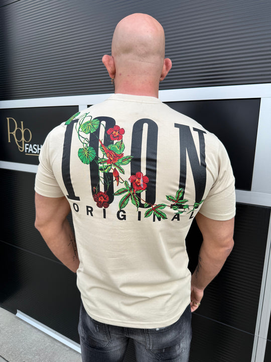 Icon Floral Back Print Oversized T-Shirt