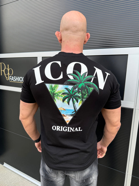Icon Palm Beach Back Print Oversized T-Shirt