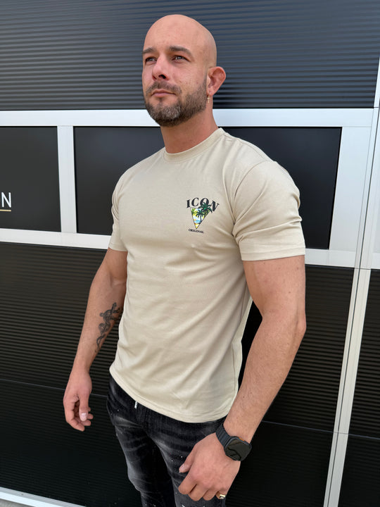 Icon Palm Beach Back Print Oversized T-Shirt