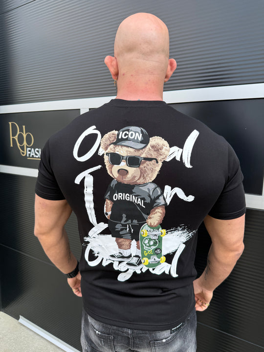 Icon Teddy Skate Back Print Oversized T-Shirt