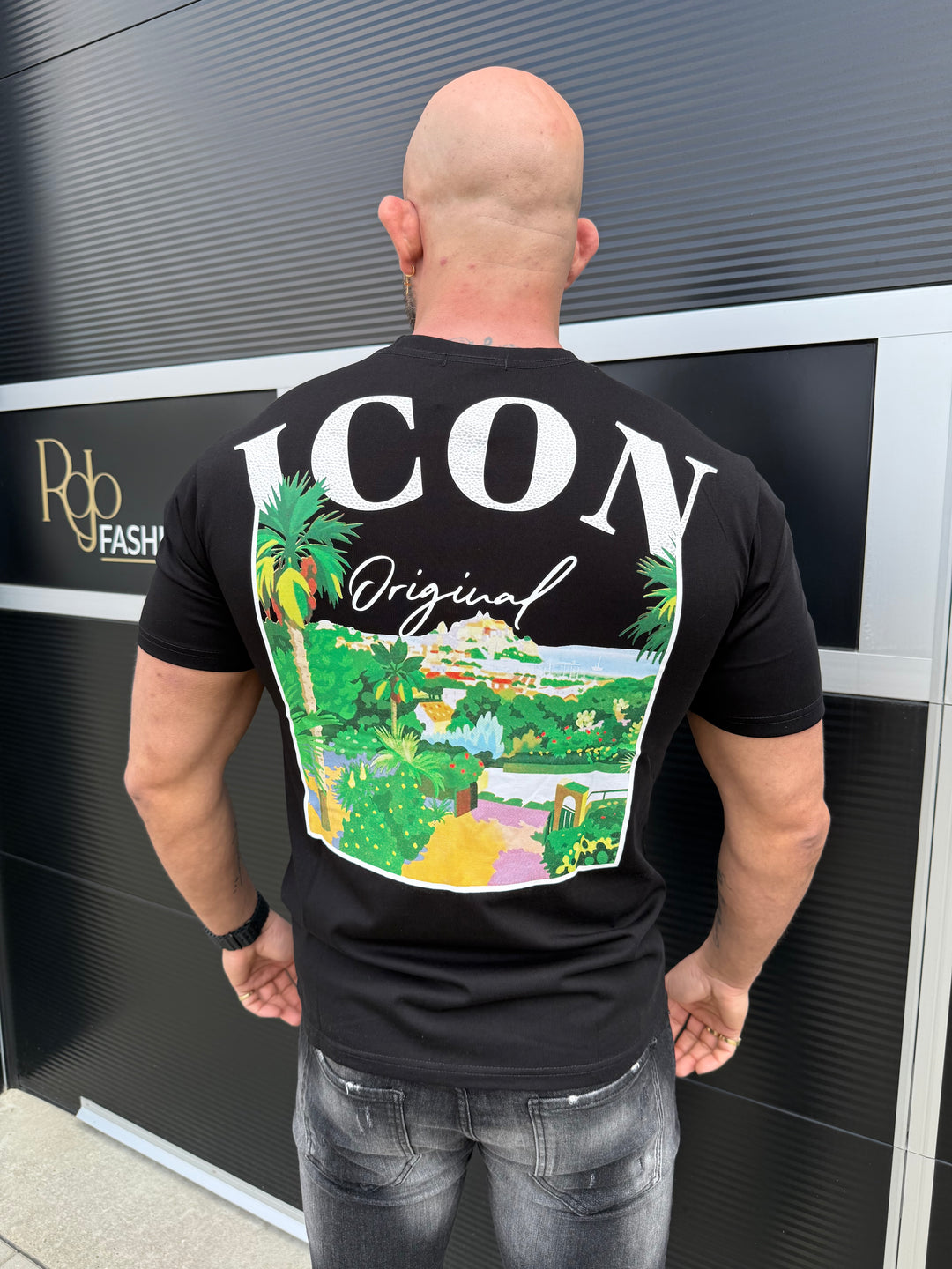 Icon Riviera Back Print Oversized T-Shirt