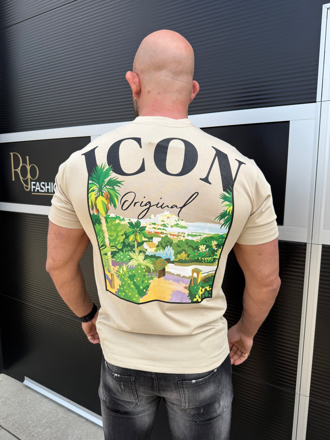 Icon Riviera Back Print Oversized T-Shirt