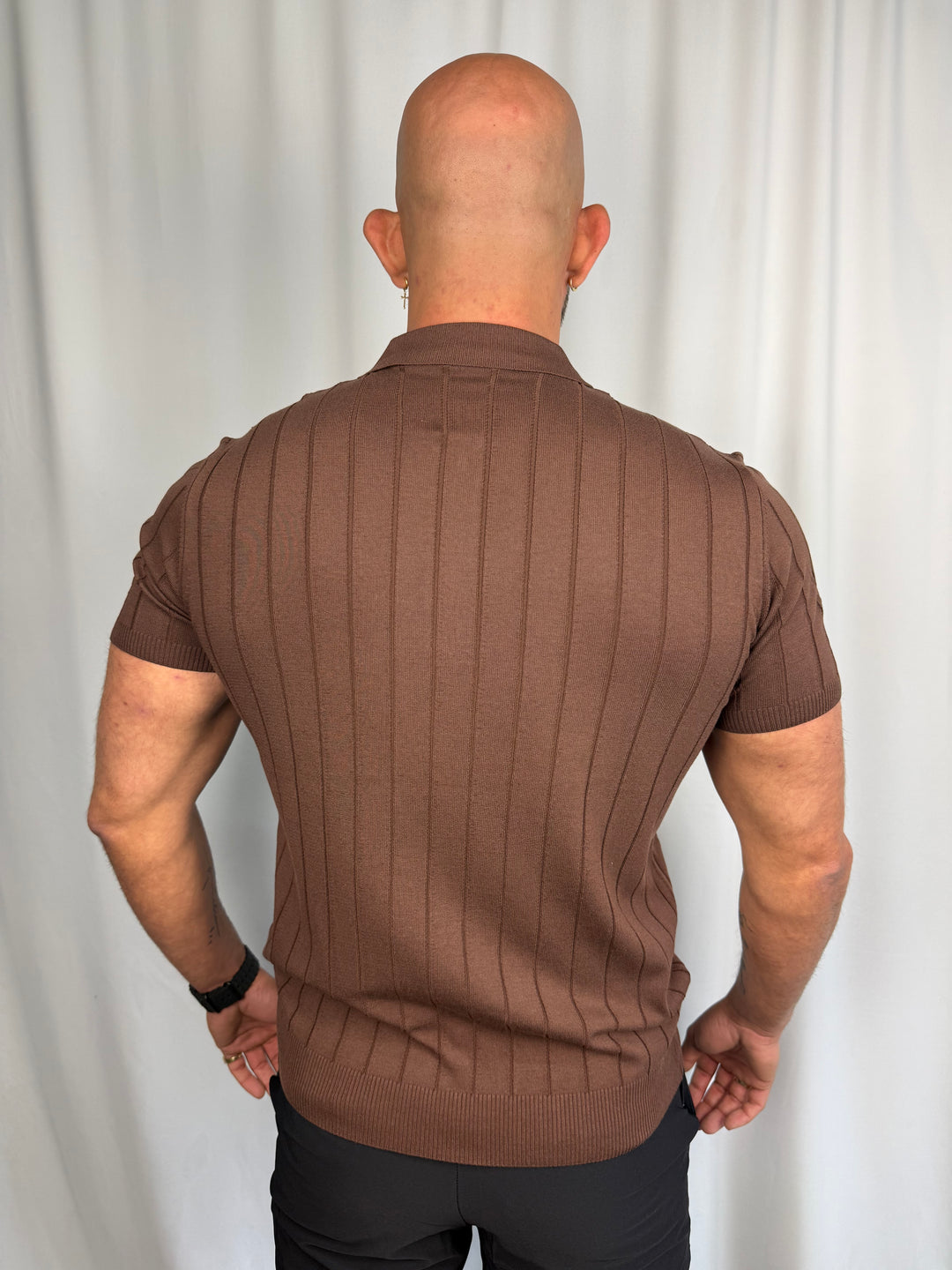 Milano Ribbed Zip Polo