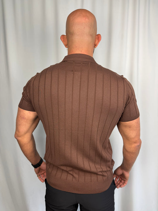 Milano Ribbed Zip Polo