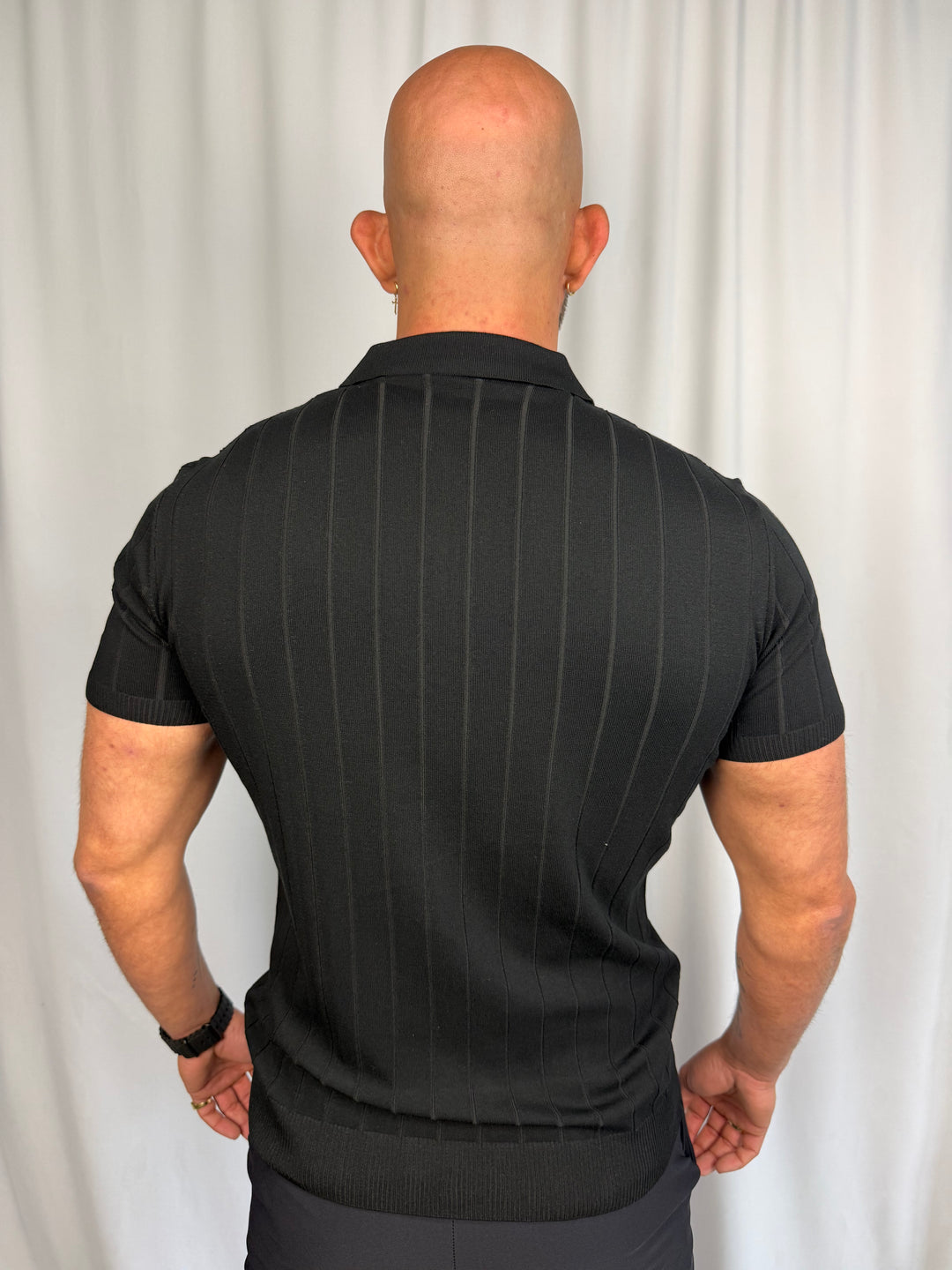 Milano Ribbed Zip Polo