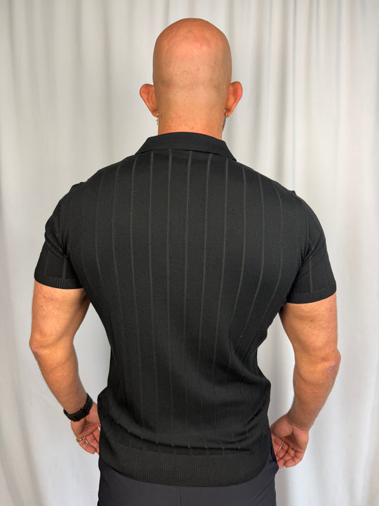 Milano Ribbed Zip Polo