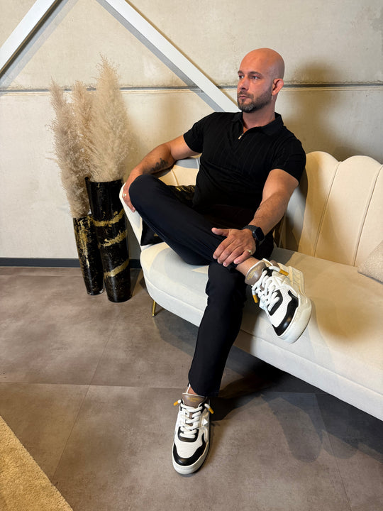 Milano Ribbed Zip Polo