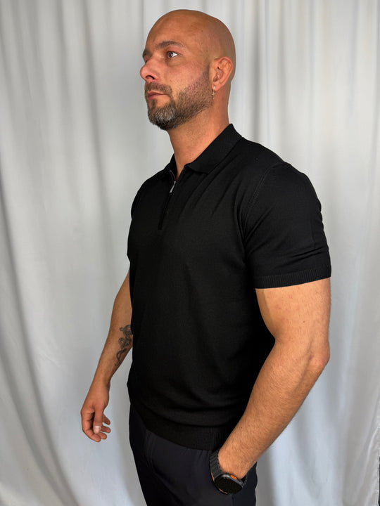 Monaco Knit Zip Polo