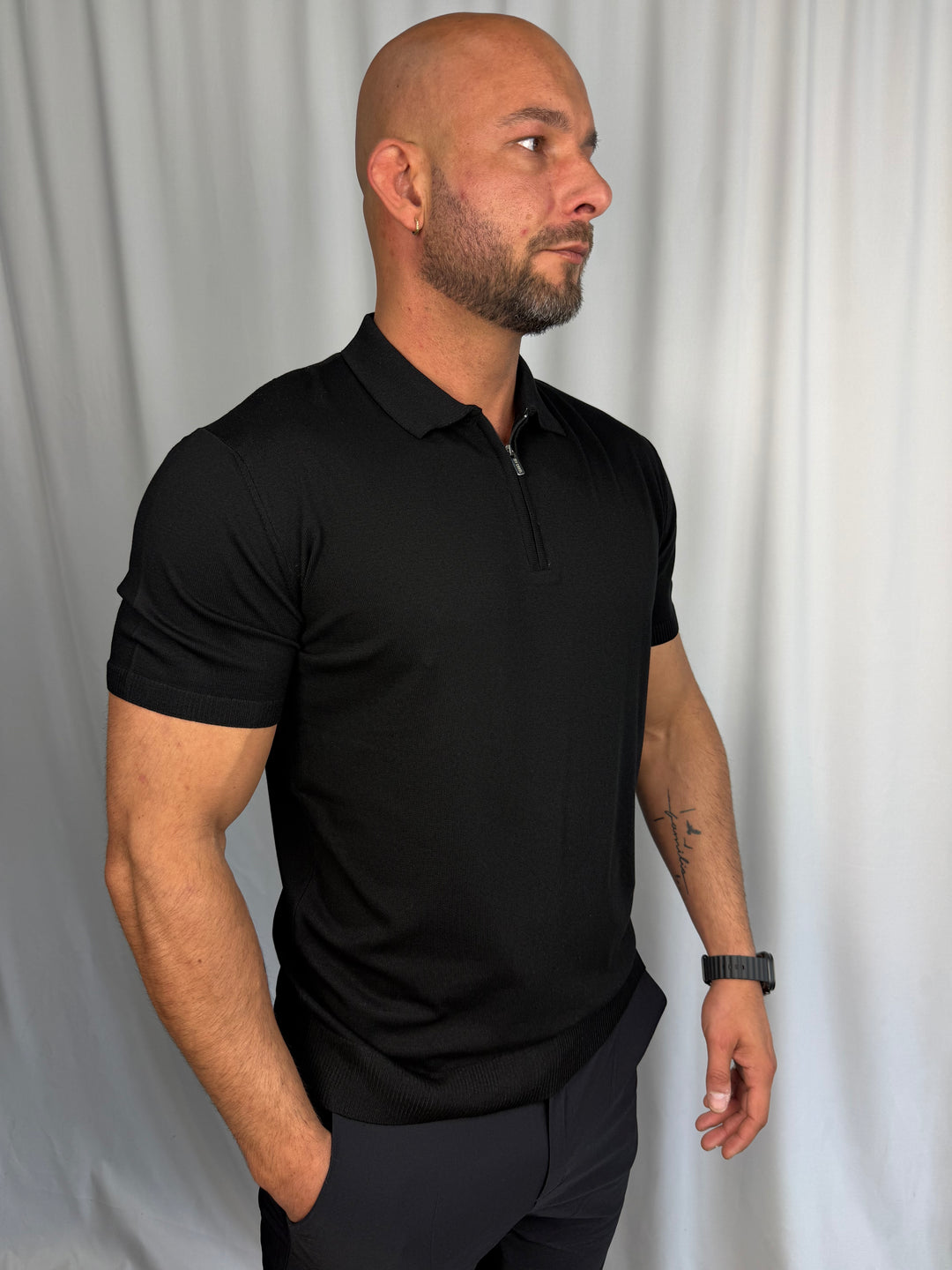 Monaco Knit Zip Polo