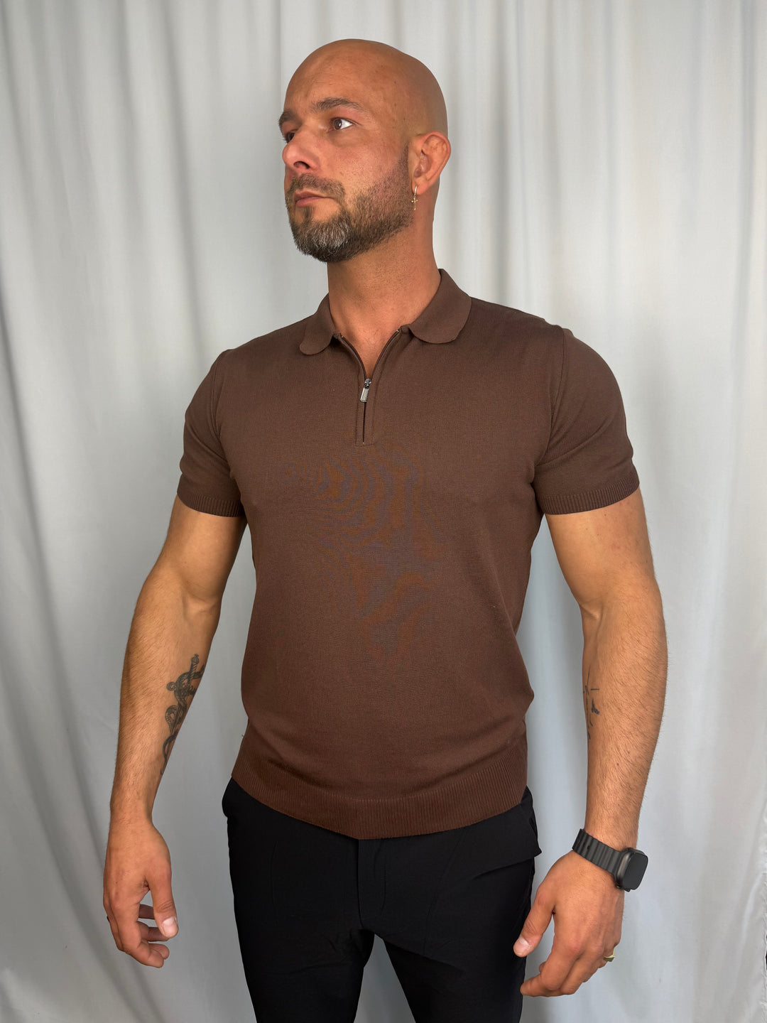 Monaco Knit Zip Polo