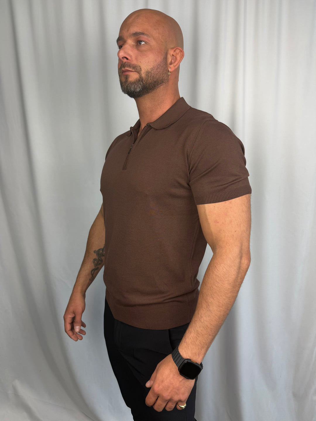 Monaco Knit Zip Polo