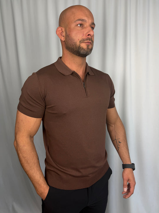 Monaco Knit Zip Polo