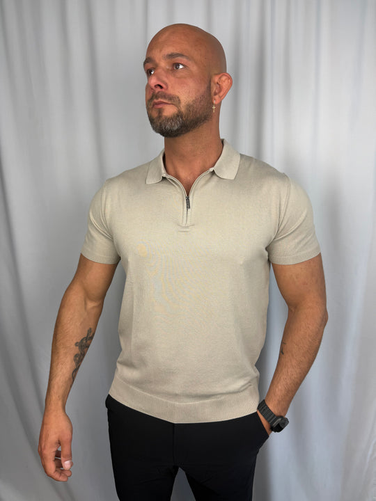 Monaco Knit Zip Polo