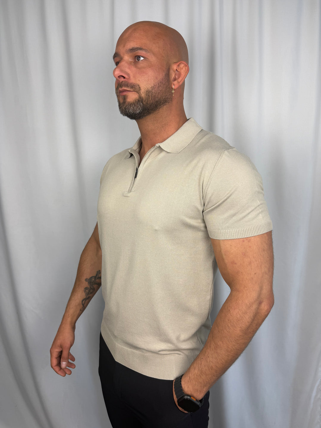 Monaco Knit Zip Polo