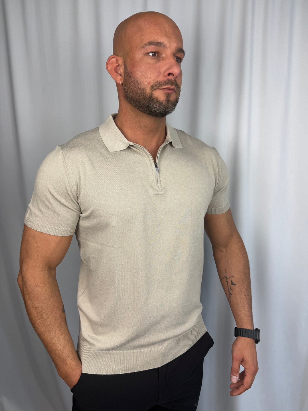 Monaco Knit Zip Polo