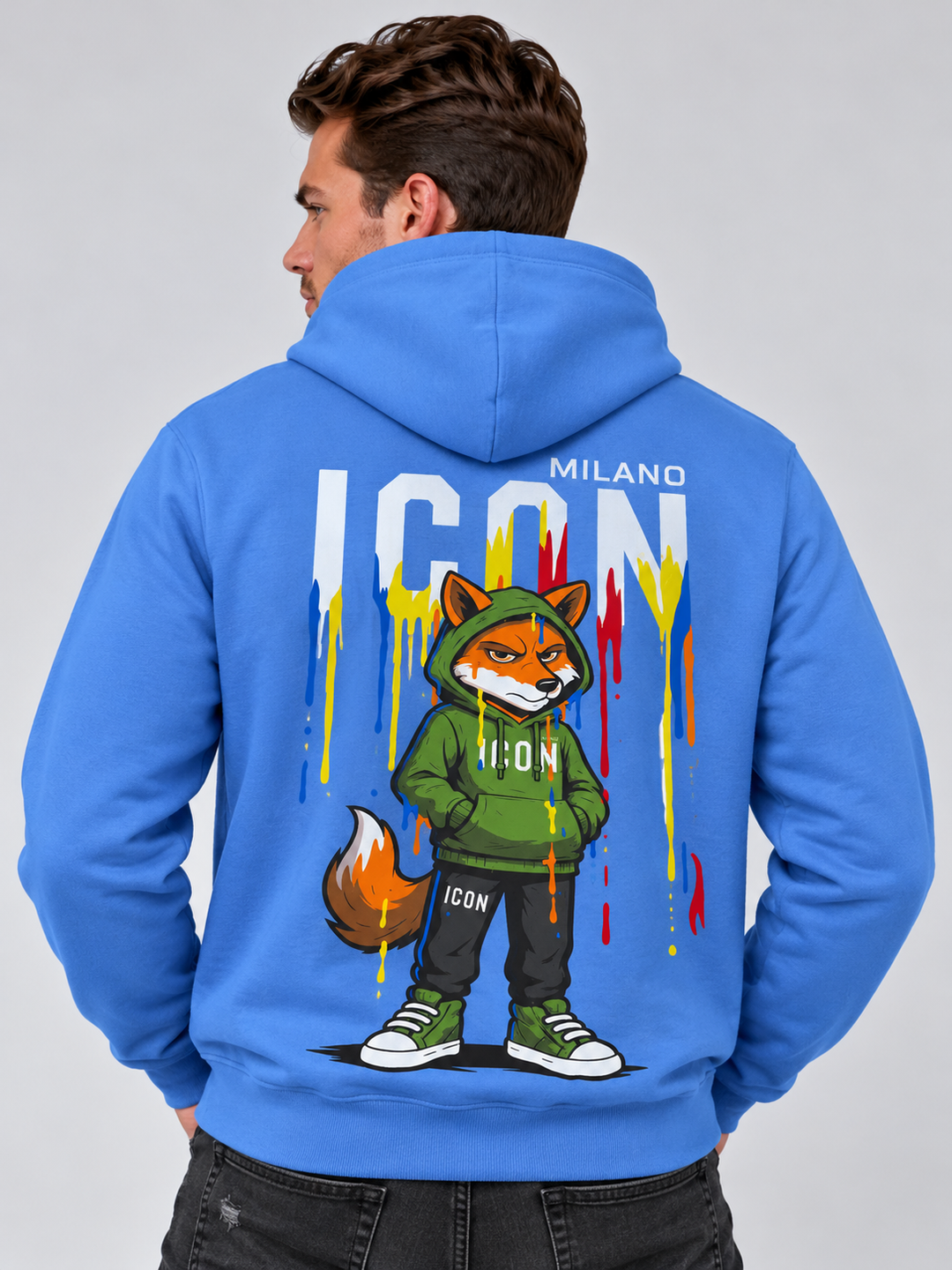 ICON Color Splash Fox Tee Hoodie